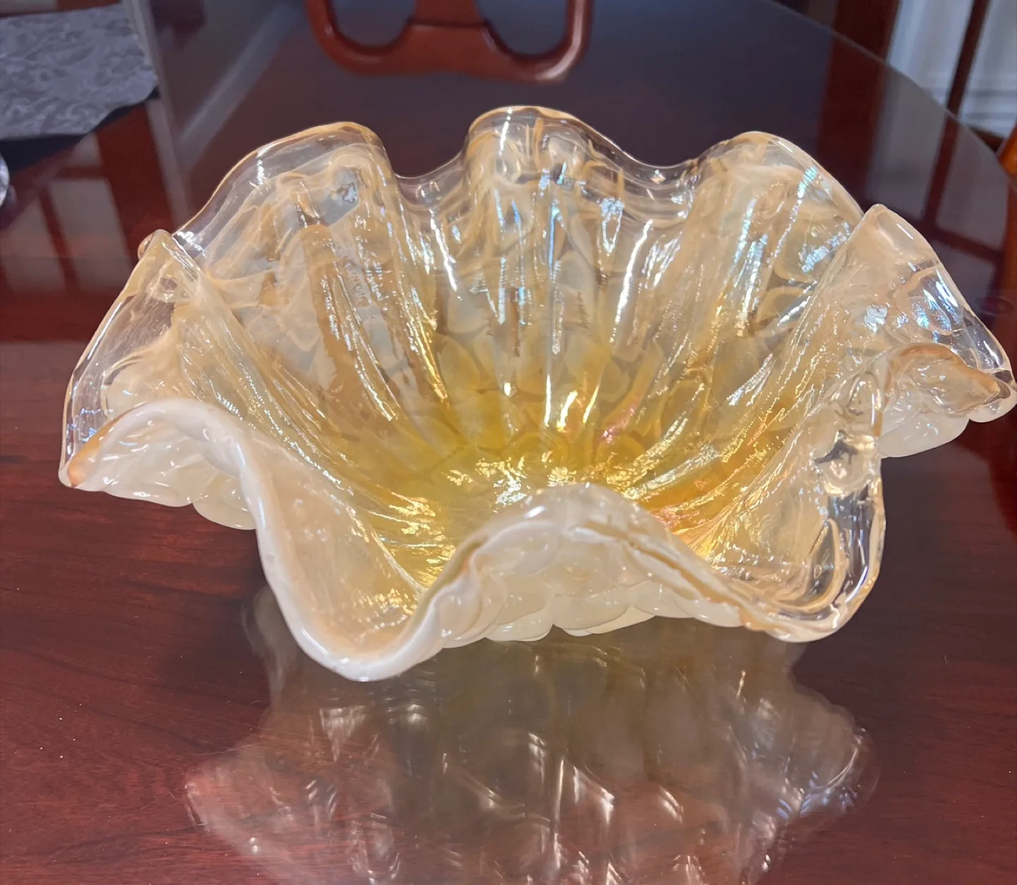 Vintage Murano Style Art Glass Bowl image indicator(6)