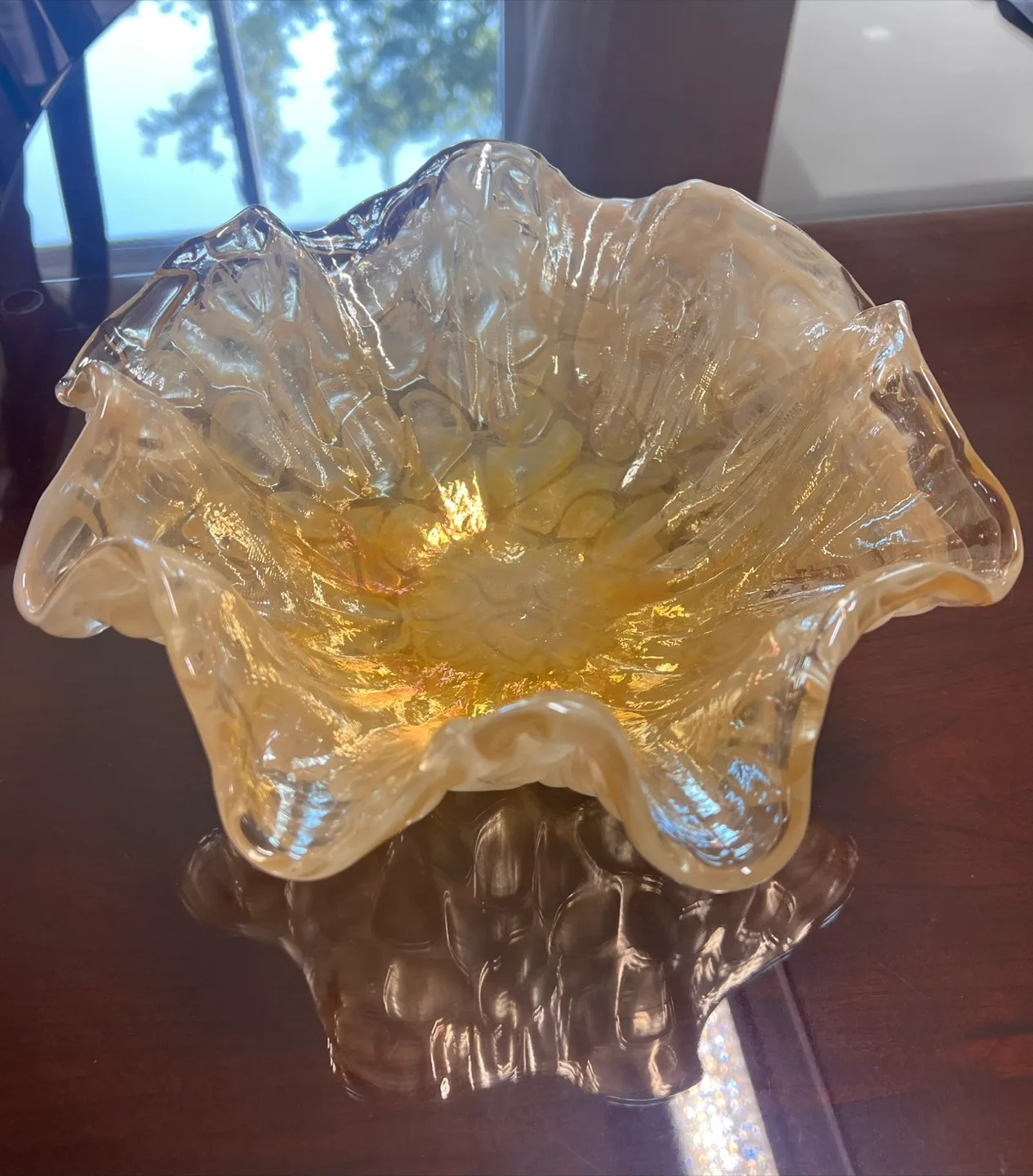 Vintage Murano Style Art Glass Bowl image indicator(5)