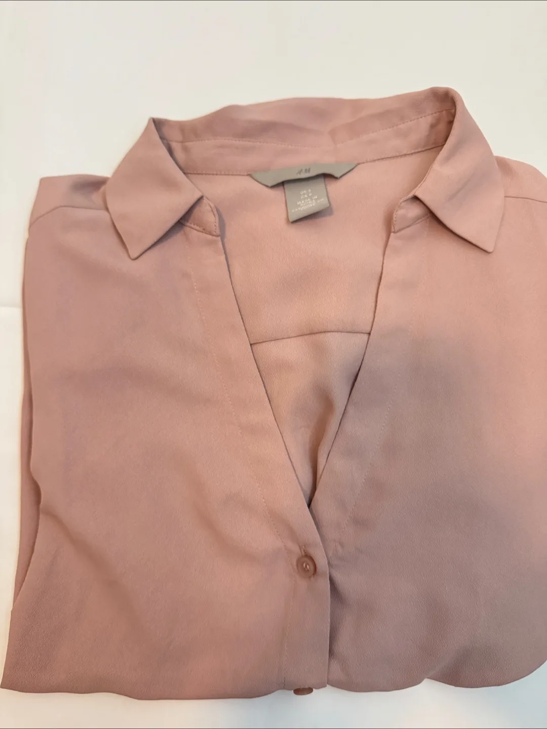 H&M Pink Button-Up Blouse - Size S image indicator(6)