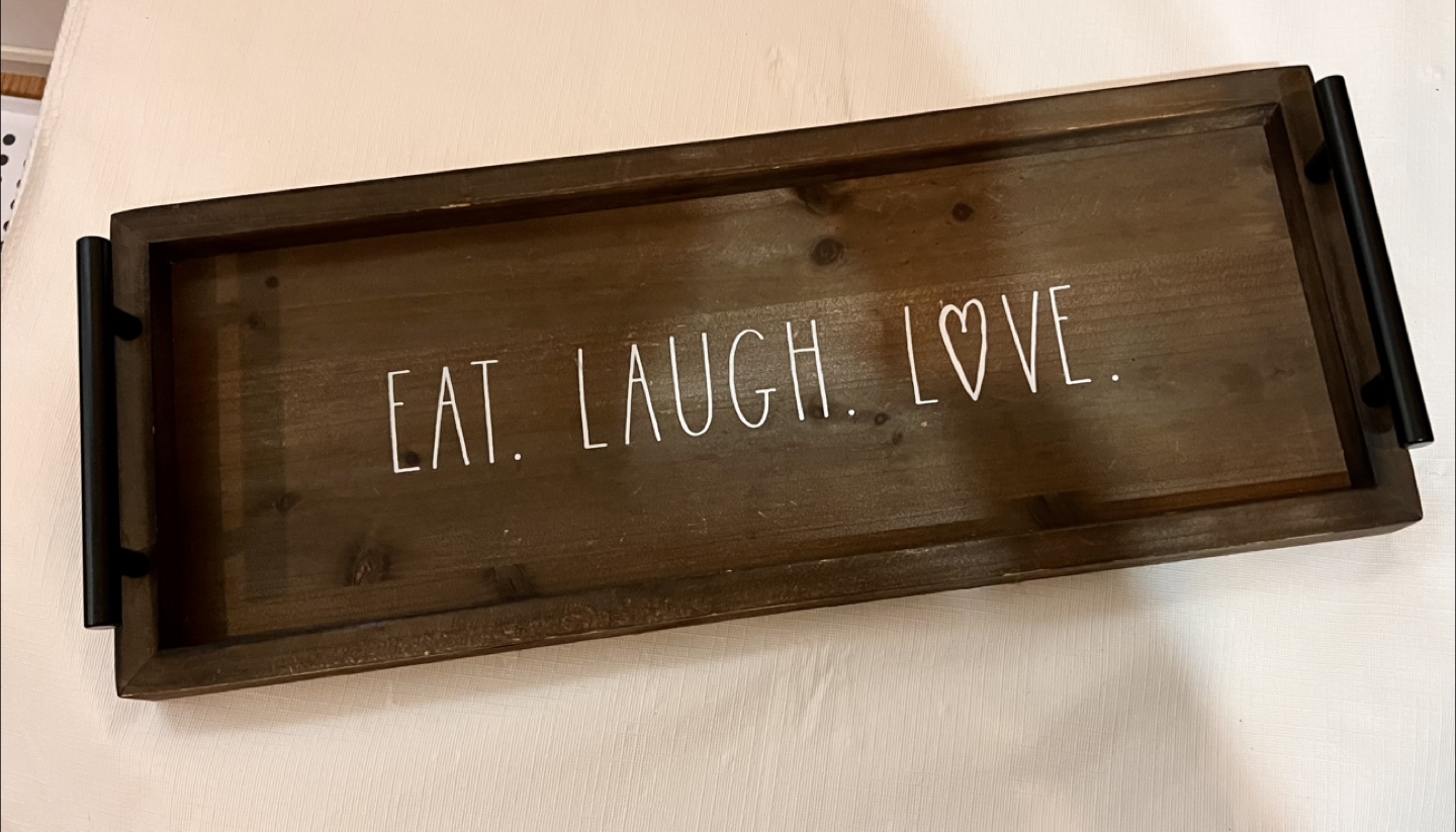 Rae Dunn wooden tray
