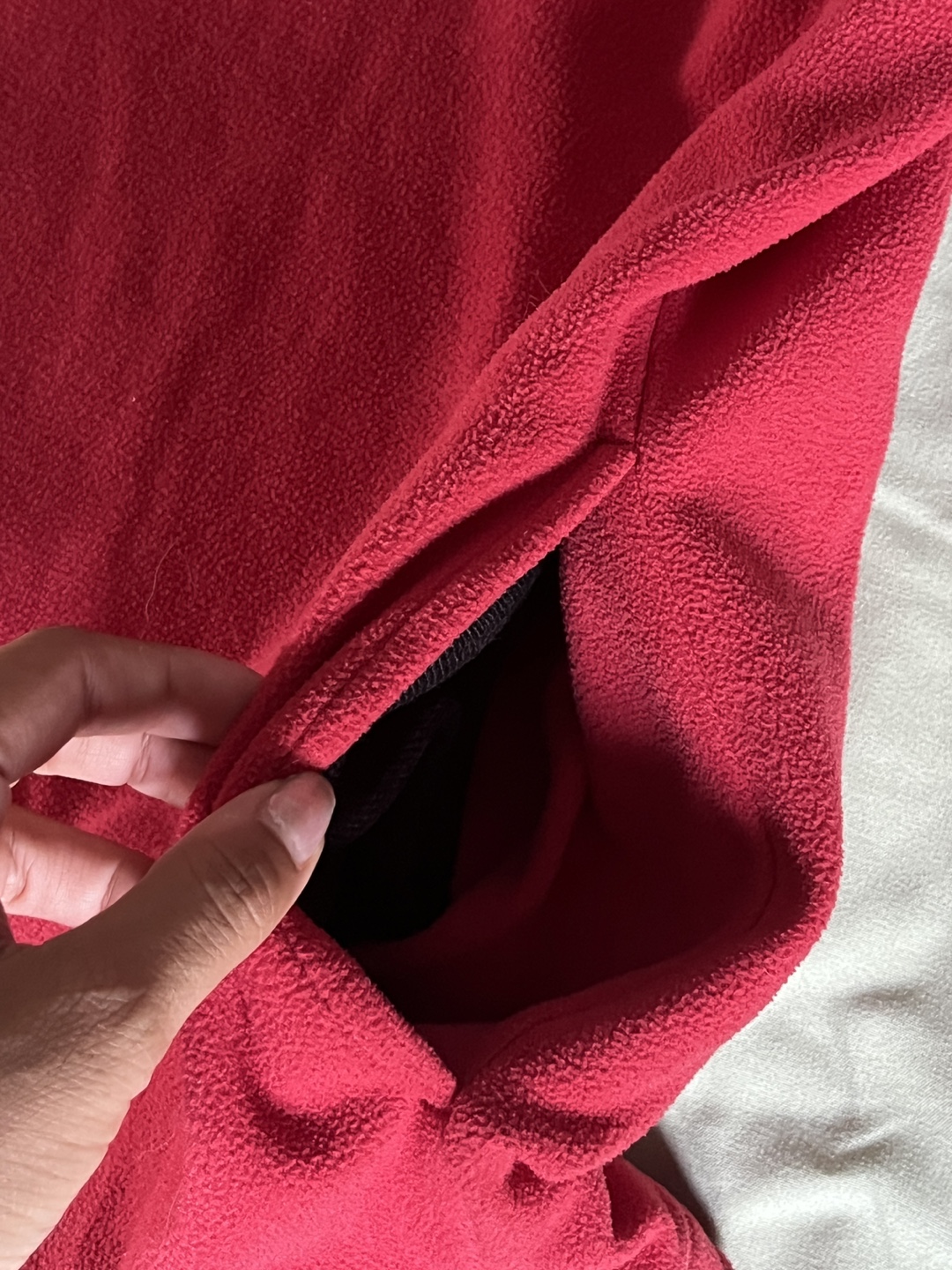 Red Fleece Pullover - Size S - photo 4