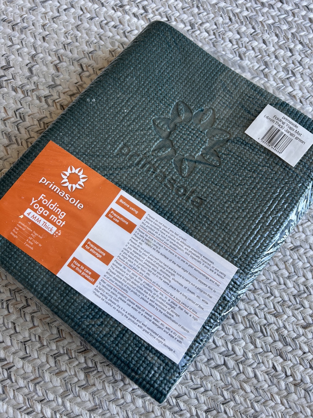 Primasole Folding Yoga Mat (4mm Thick) - New