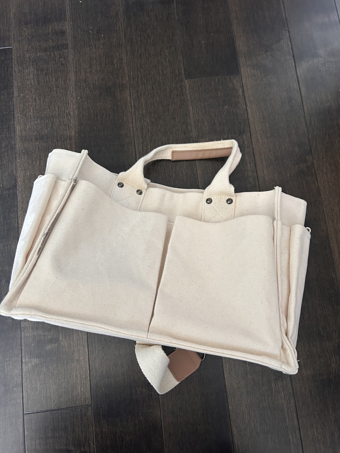 Beige Canvas Tote Bag - photo 2