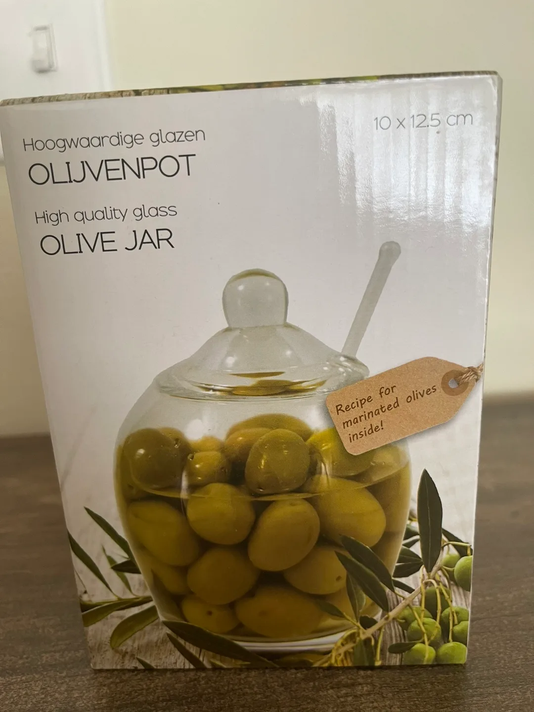 High Quality Glass Olive Jar - New