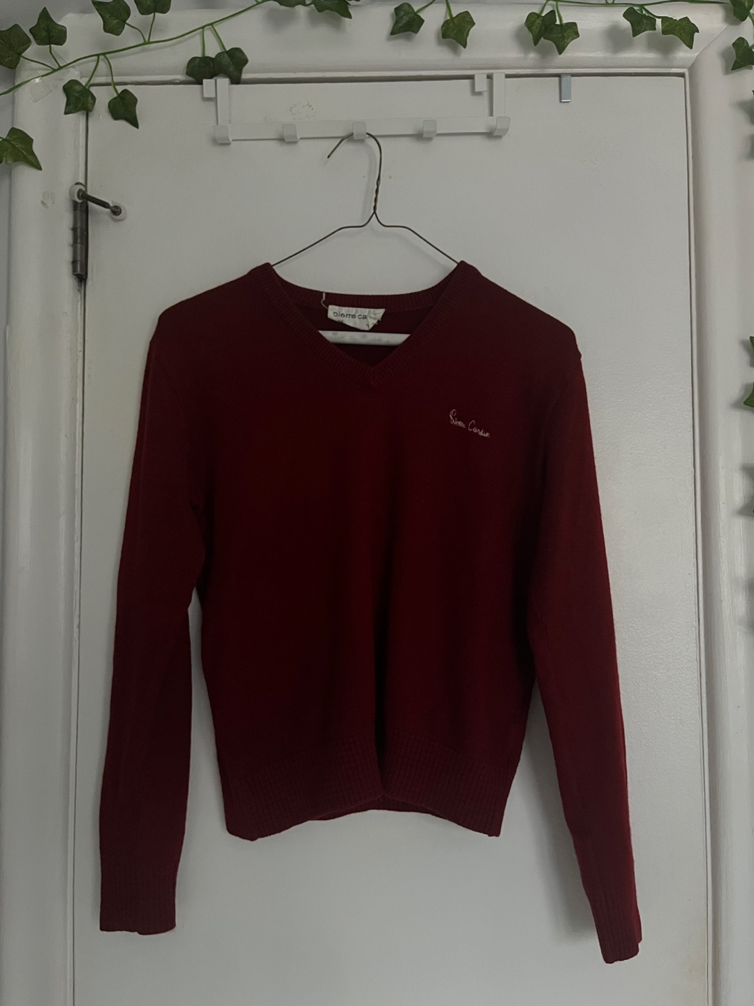 Vintage Pierre Cardin Burgundy Sweater - Size 34