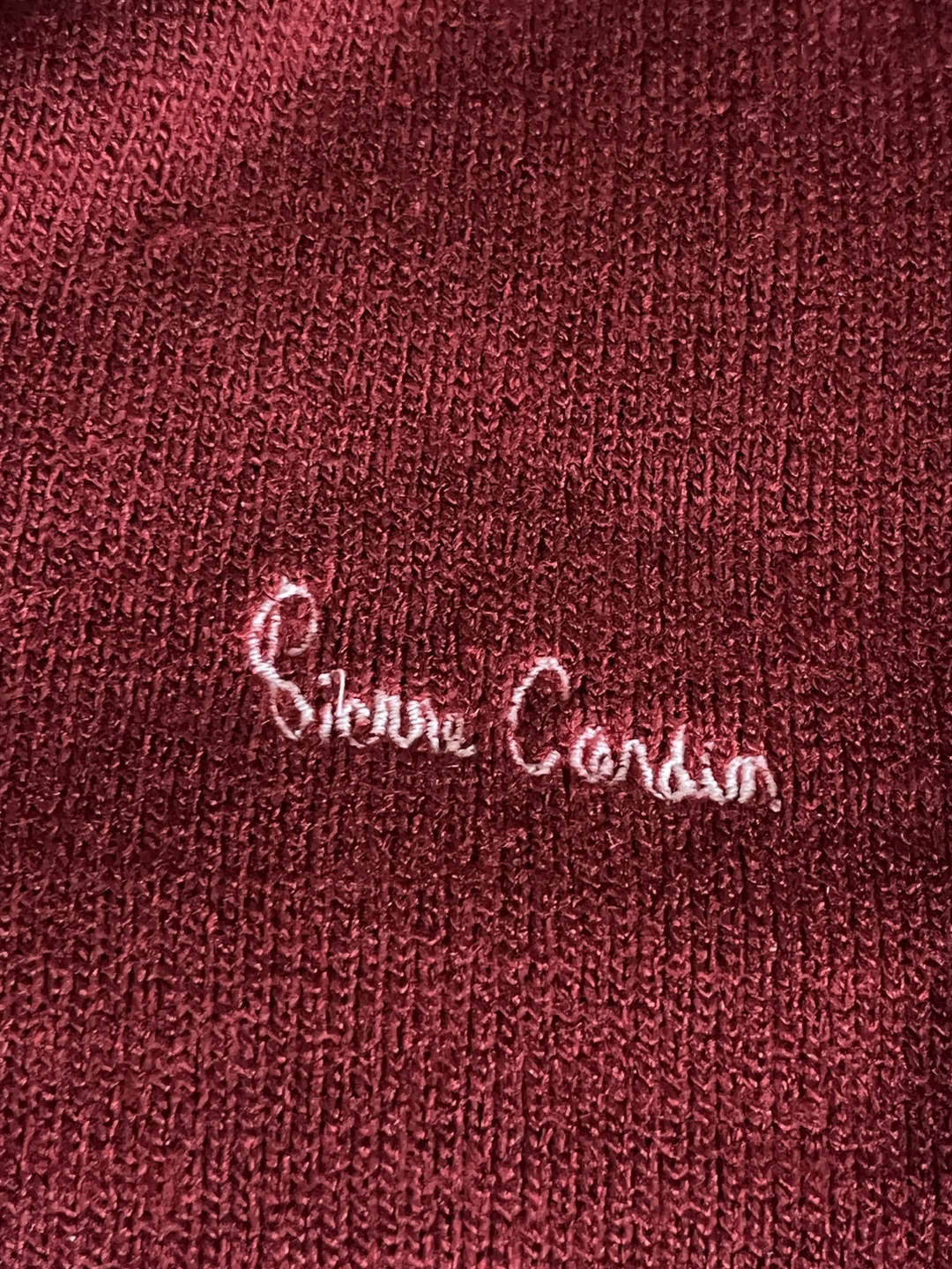 Vintage Pierre Cardin Burgundy Sweater - Size 34 - photo 2