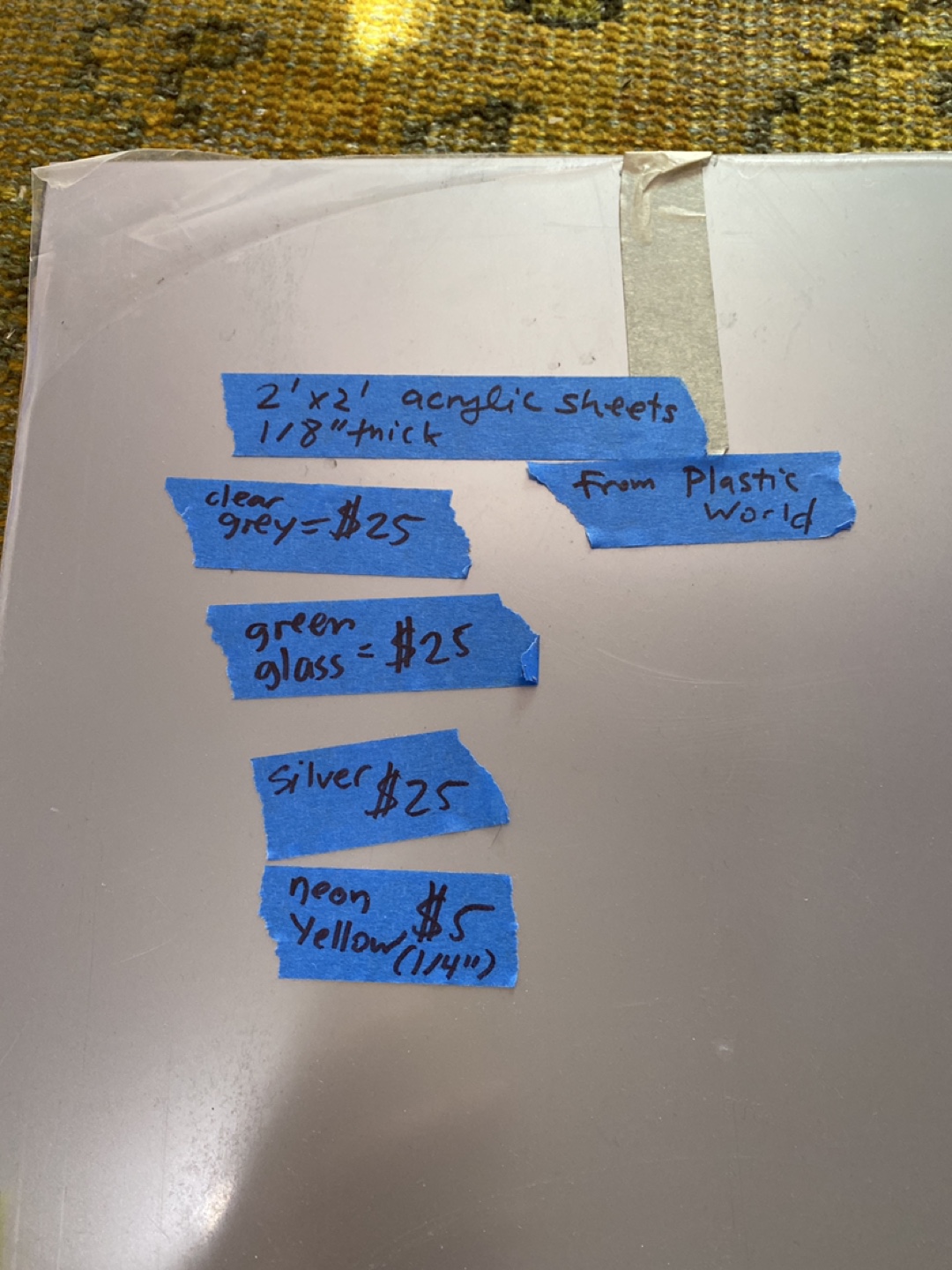 2’x2’ Acrylic sheets 1/8th inch (3) - photo 3