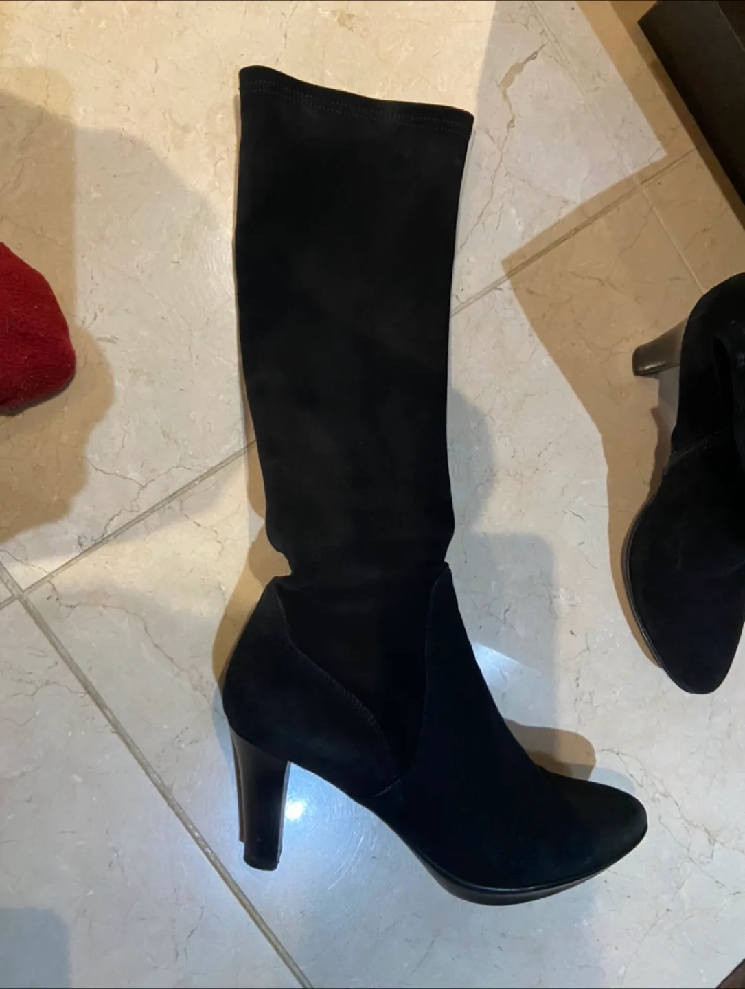 Aquatalia Black Suede Over-the-Knee Boots - Size 7 thumbnail
