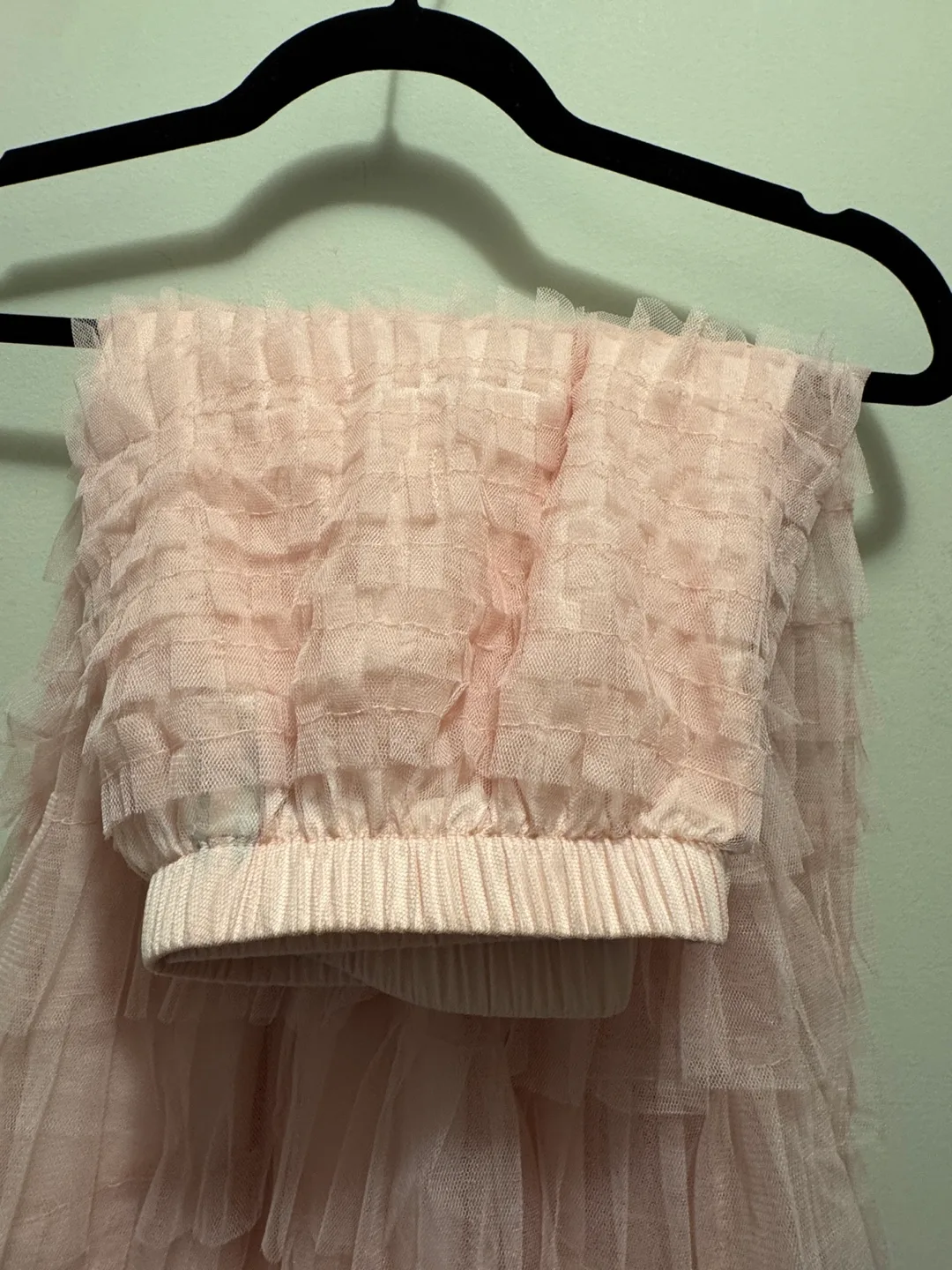 All 3–Pink/Blue/creme  Tiered Tulle Skirt thumbnail