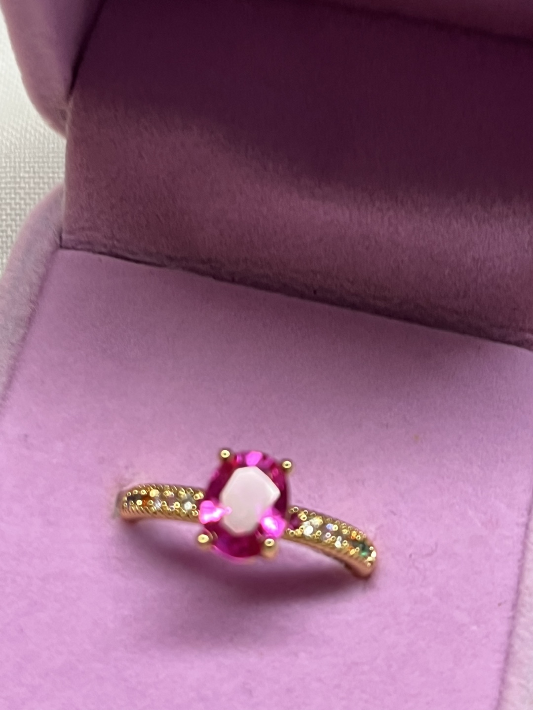 Stunning minimalist ruby with gemstones beautiful ring - photo 4