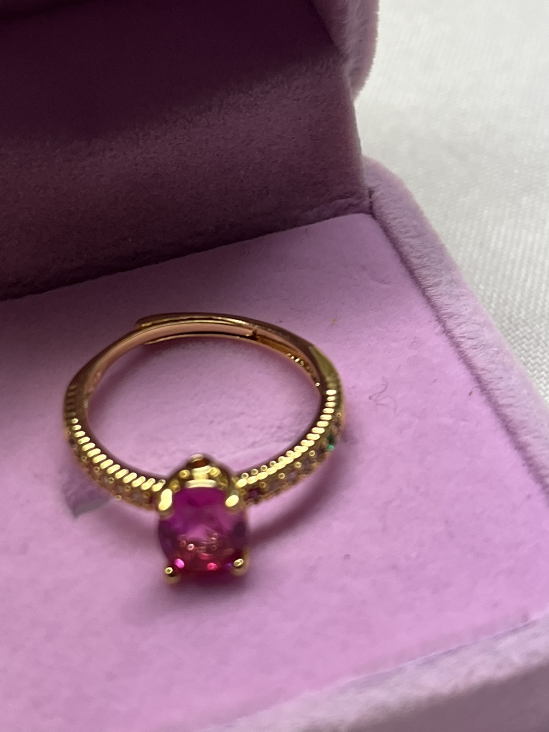Stunning minimalist ruby with gemstones beautiful ring - photo 5