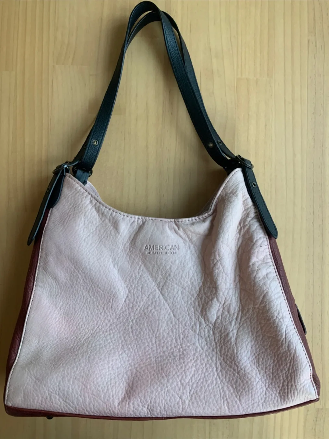 American Leather Co. Shoulder Bag - Pink/Burgundy thumbnail