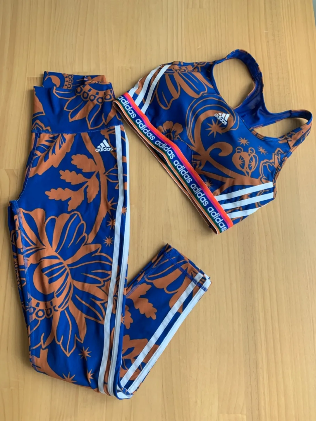 Adidas Floral Print Activewear Set thumbnail