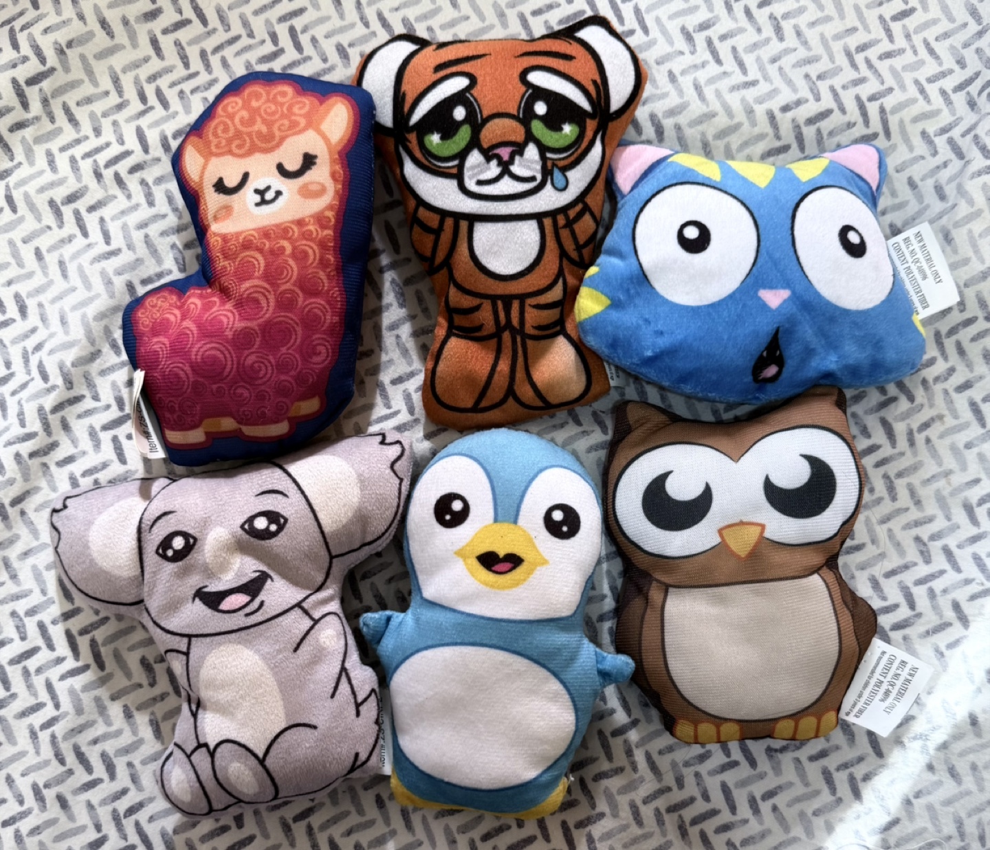 Set of 6 Plush Animal Toys