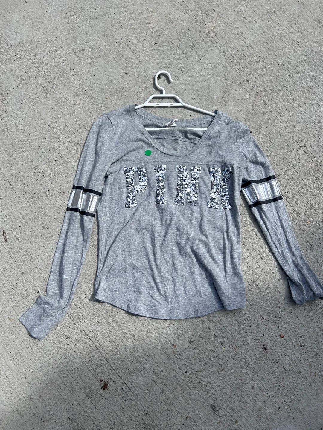 Victoria's Secret PINK Grey Long Sleeve - M thumbnail