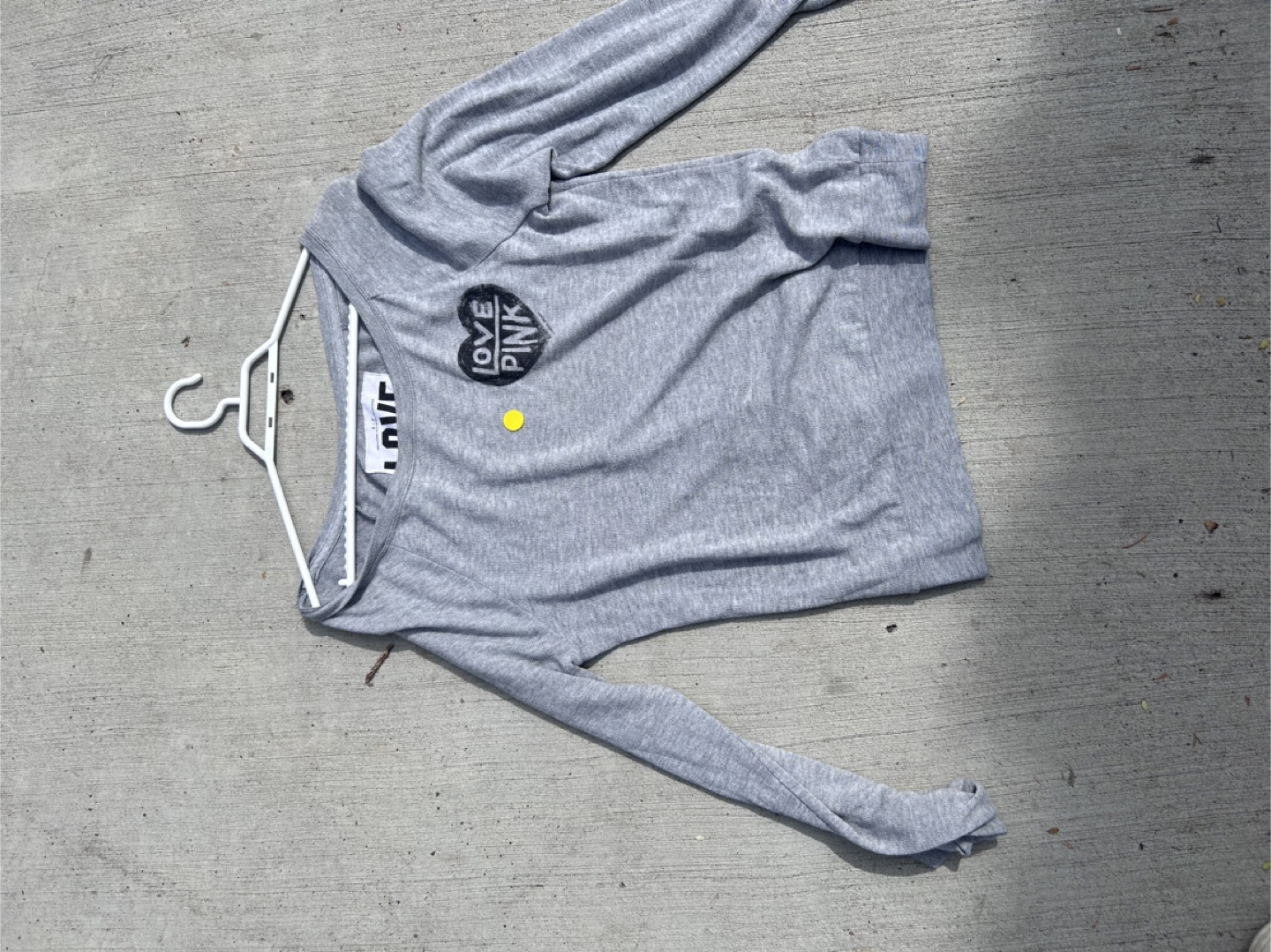 Love Pink Grey Pullover - Size S