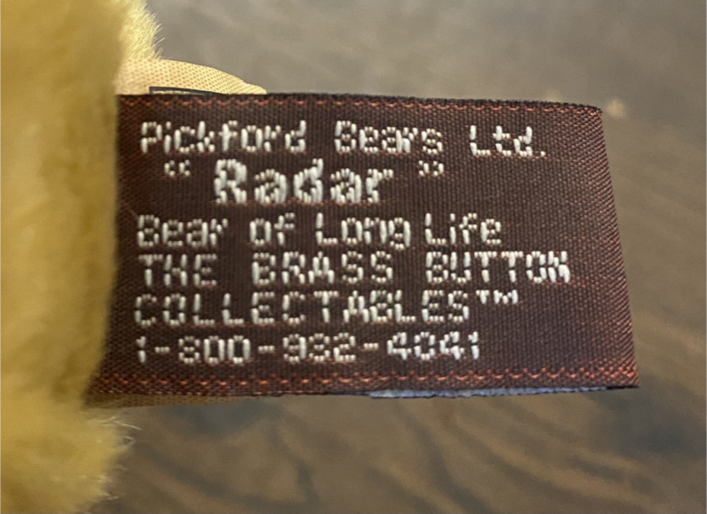 Pickford Bears Ltd. "Radar" Collectible Bear - photo 4
