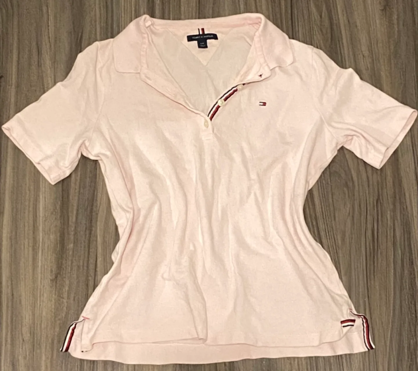 Tommy Hilfiger Pink Polo Shirt thumbnail
