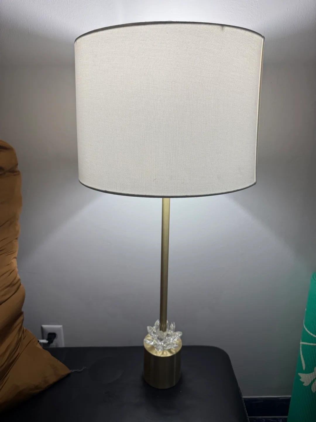 Gold Lotus Crystal Table Lamp thumbnail