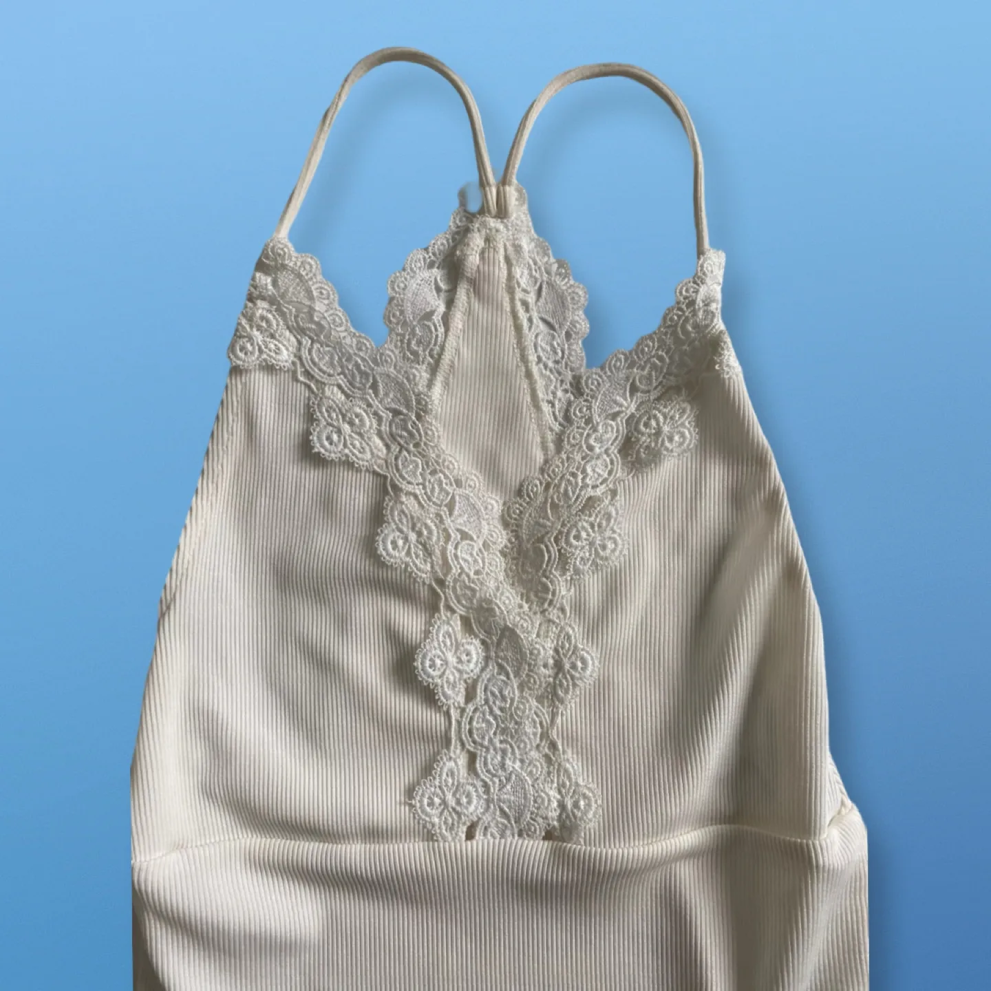 Topshop Ribbed Lace Bodysuit | Size 6 image indicator(2)