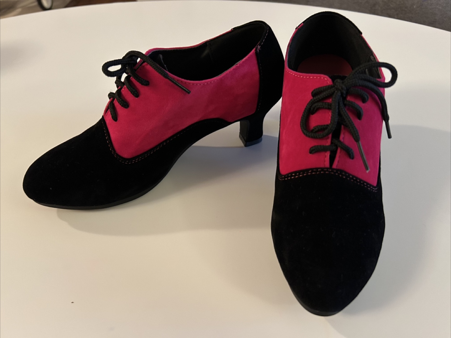 Pink & Black Heels - Size 6 (37)