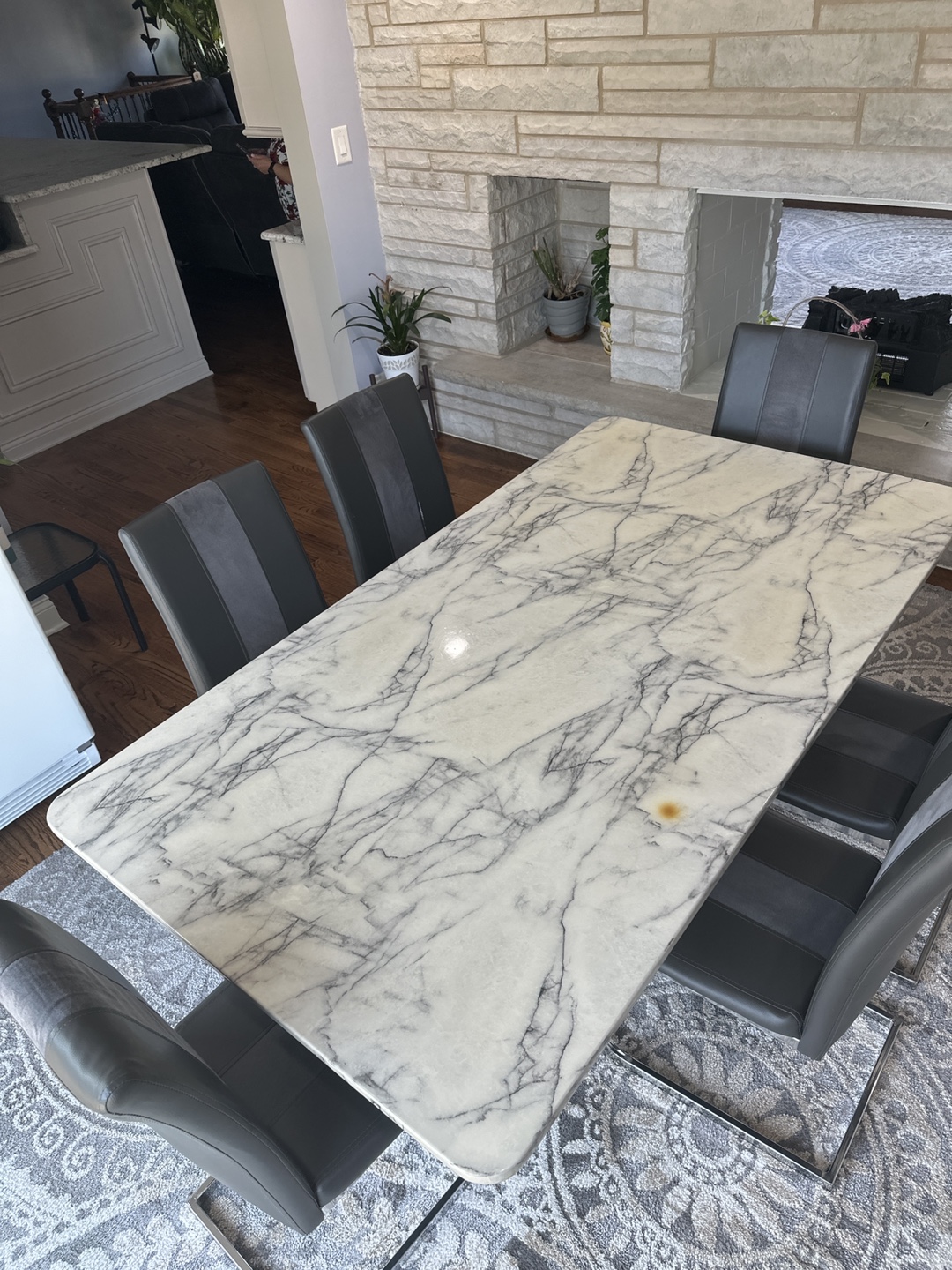 Marble Dining Table with 6 Chairs - photo 4