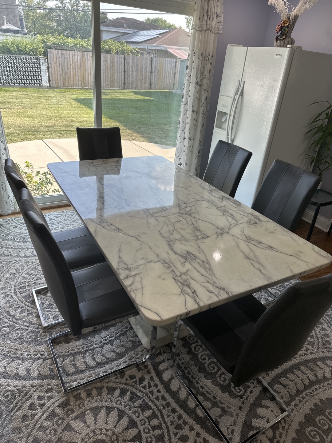 Marble Dining Table with 6 Chairs - photo 5