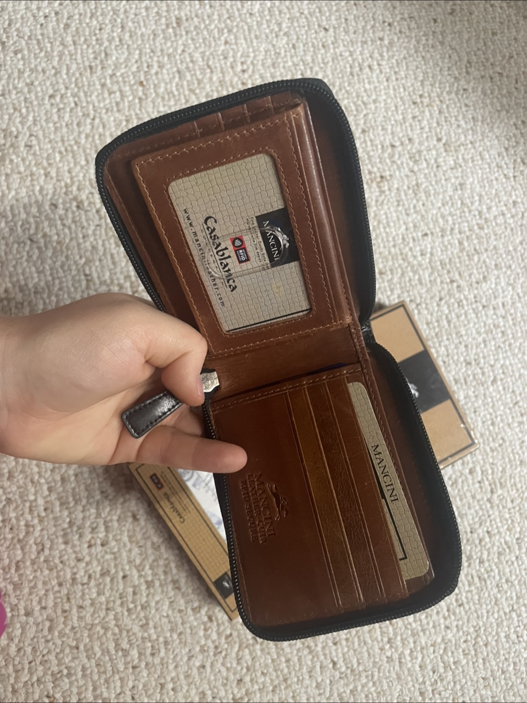 Mancini Casablanca Leather Wallet with RFID - Like New! - photo 2