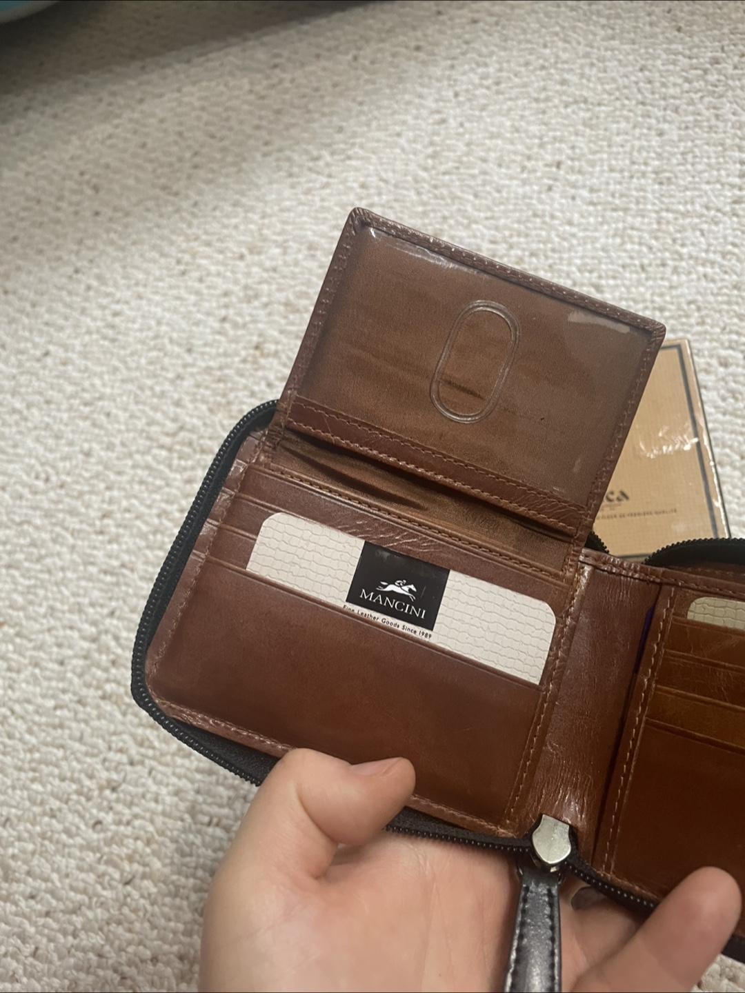 Mancini Casablanca Leather Wallet with RFID - Like New! - photo 3