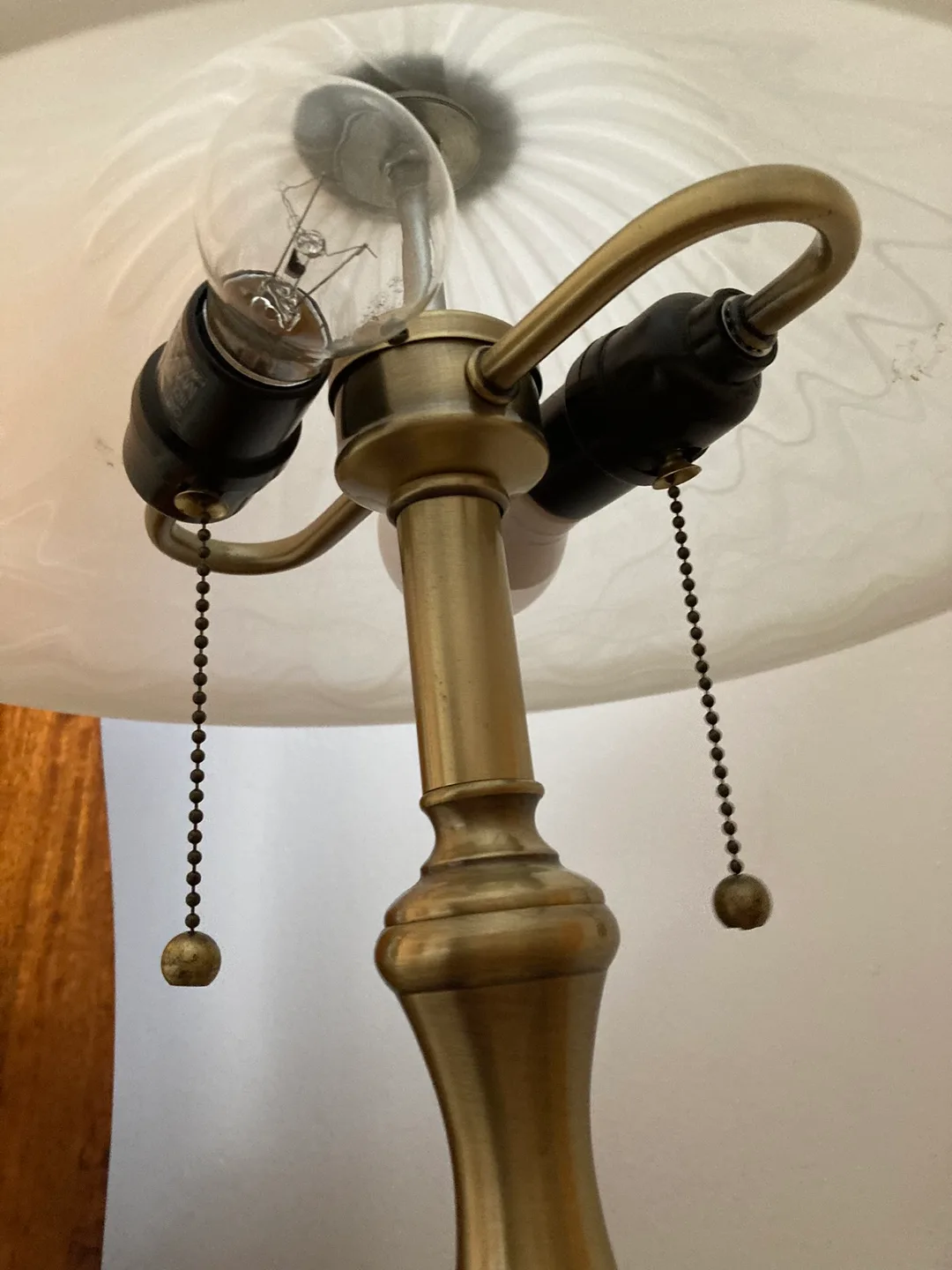 Set of Vintage-Style Table Lamps w/ Frosted Glass Shaded image indicator(3)