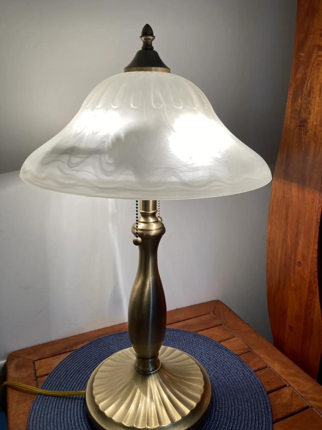 Set of Vintage-Style Table Lamps w/ Frosted Glass Shaded image indicator(4)