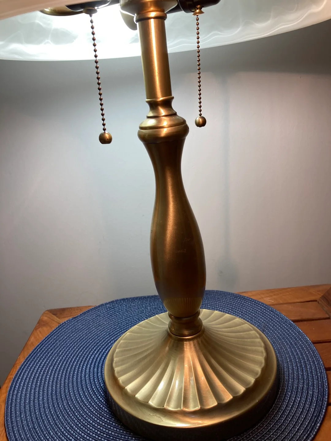 Set of Vintage-Style Table Lamps w/ Frosted Glass Shaded image indicator(2)