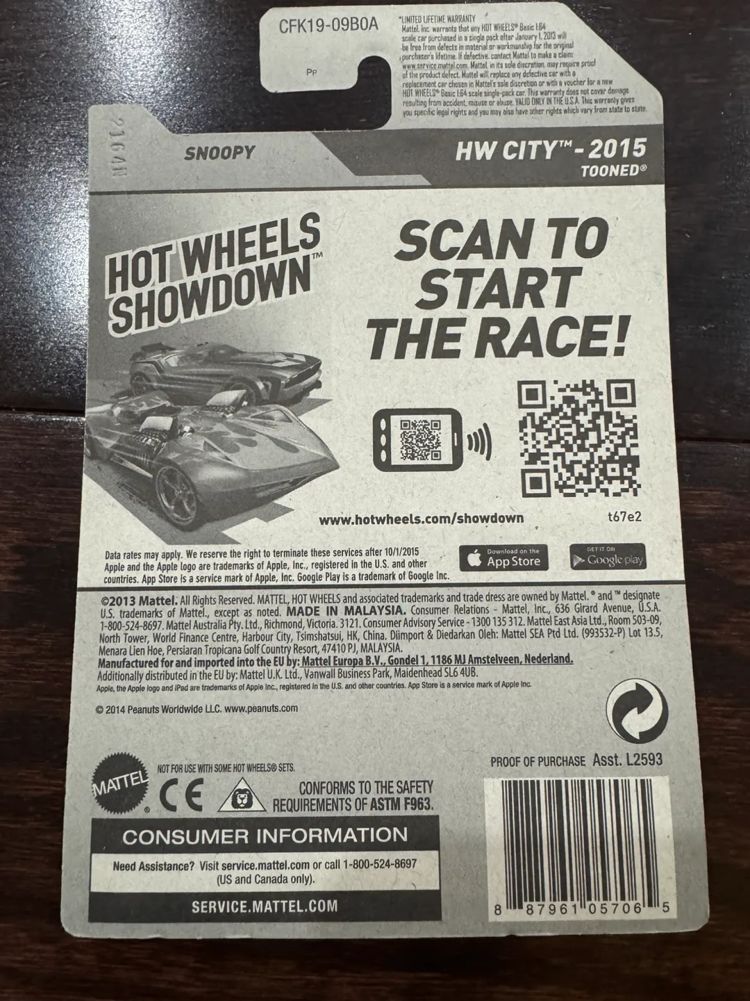 HOT WHEELS SNOOPY HW CITY PEANUTS DIECAST 2013 image indicator(5)