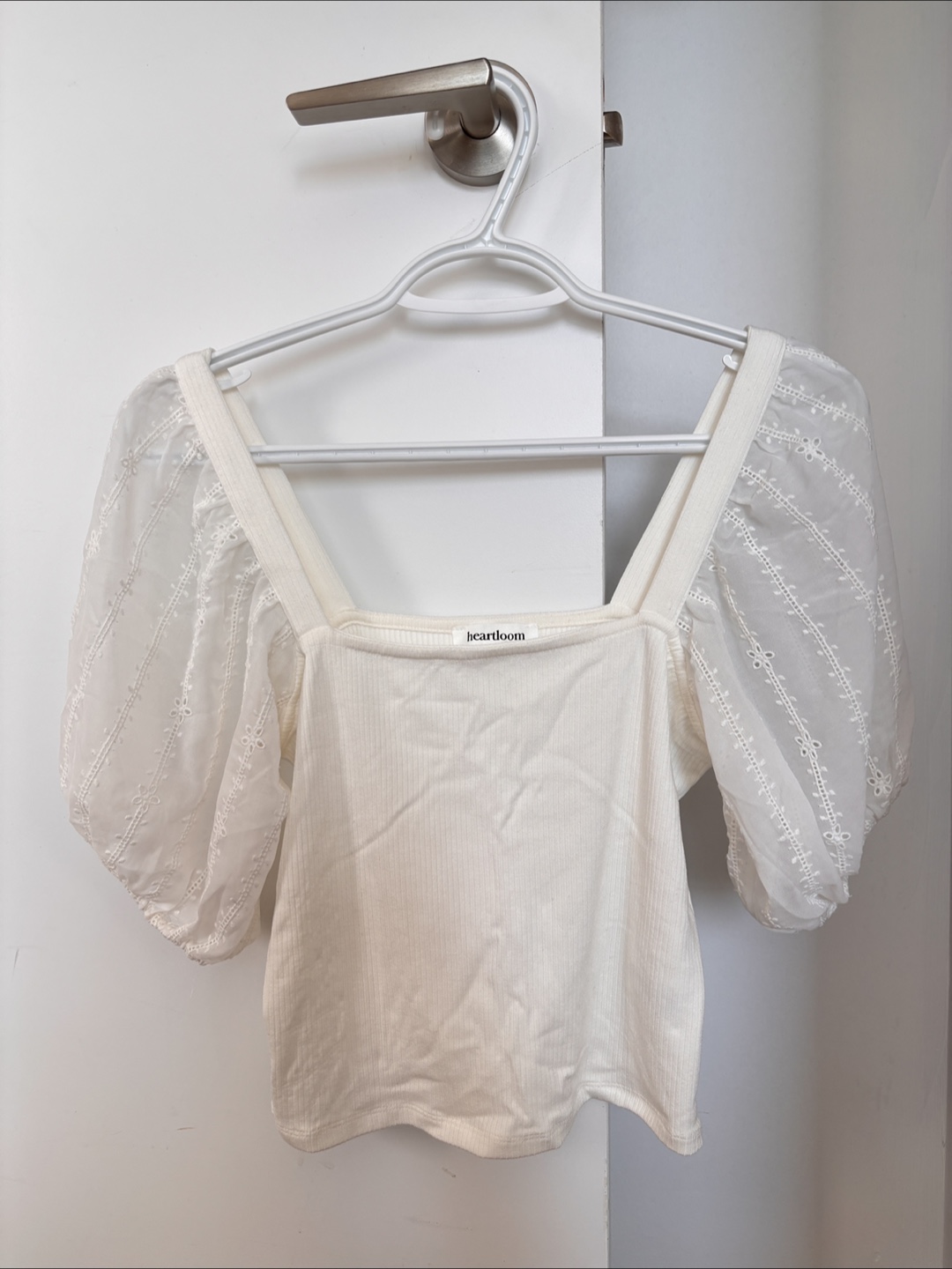 Heartloom White Puff Sleeve Top