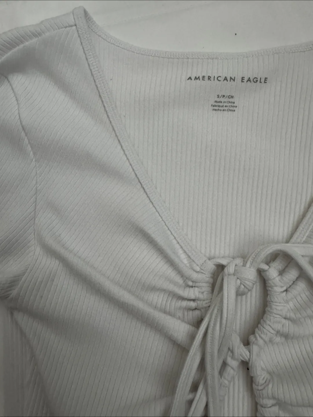 American Eagle Ribbed Tie-Front - Size S image indicator(5)