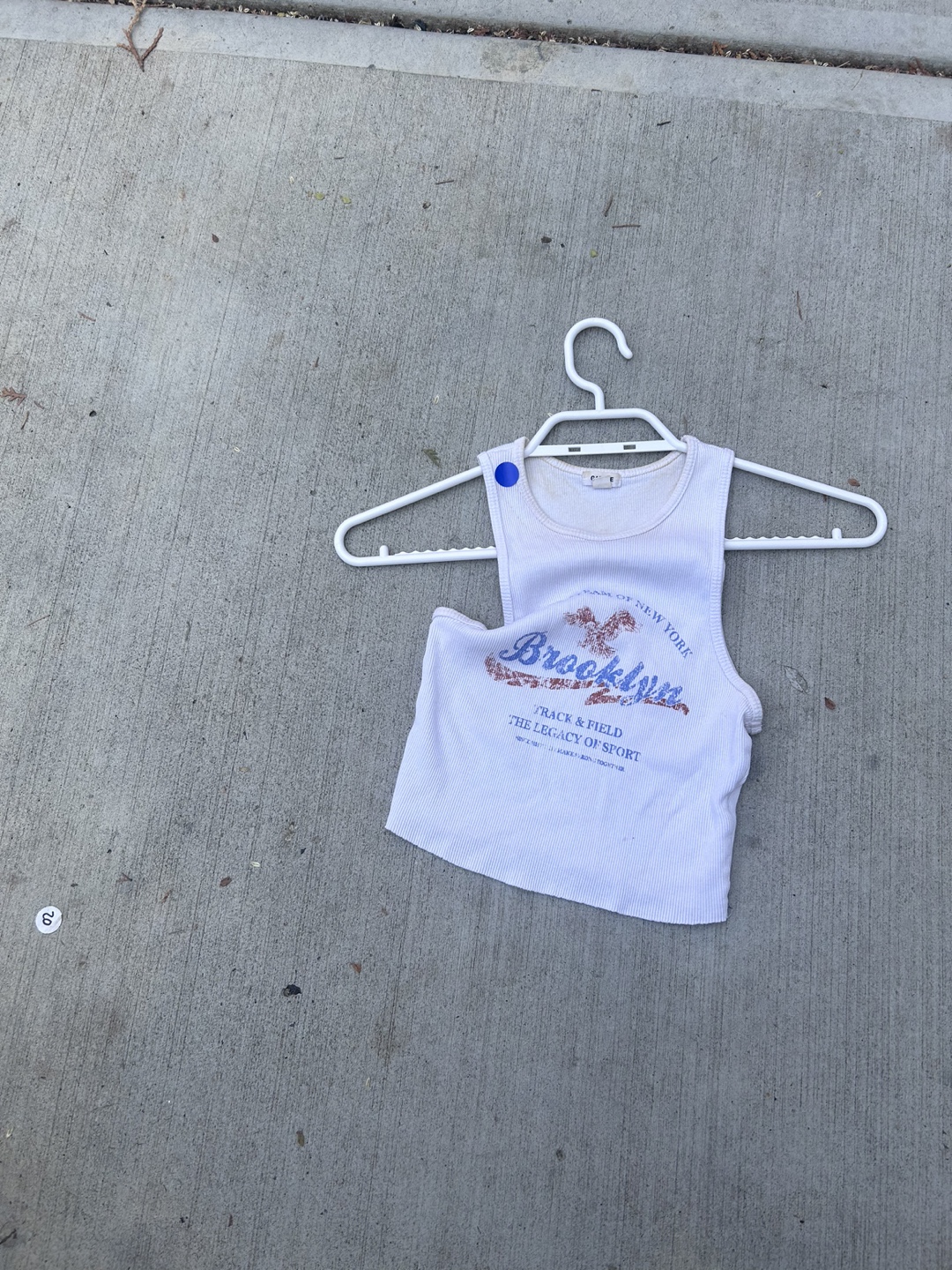 garage white tank top