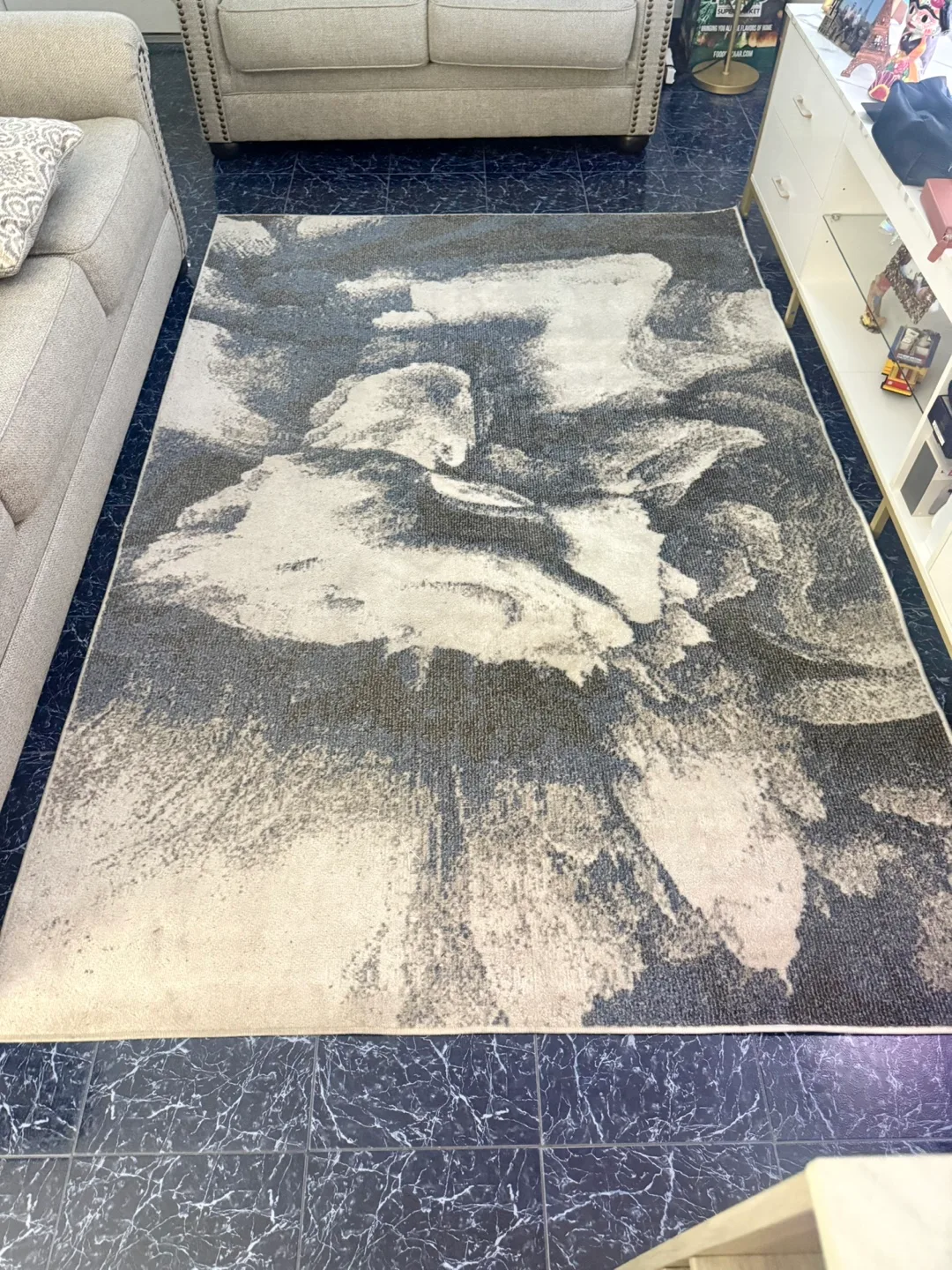 Abstract Area Rug 80” x 69” thumbnail