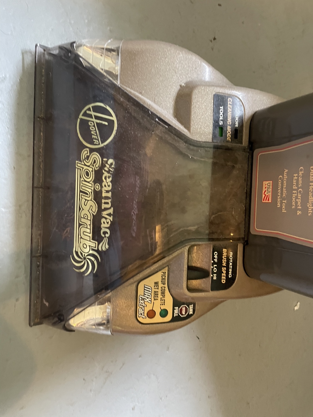 Hoover Max Extract LS SteamVac SpinScrub carpet cleaner - photo 2