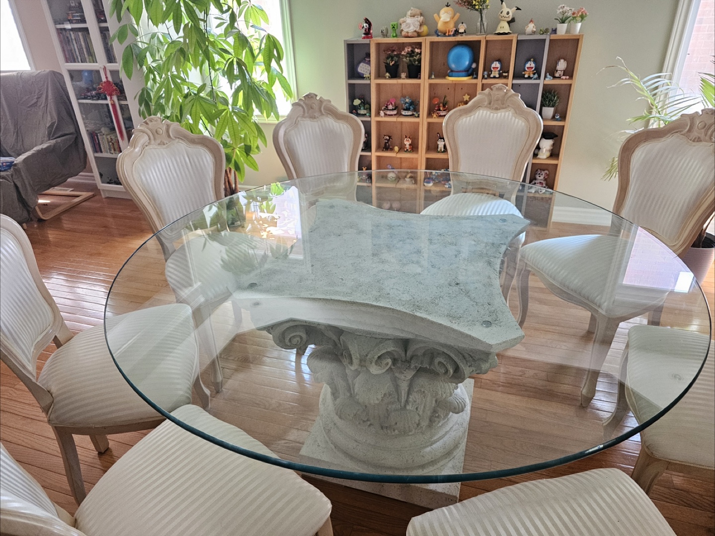 Luxury Glass Top Dining Table with Chairs& coffee table - photo 2
