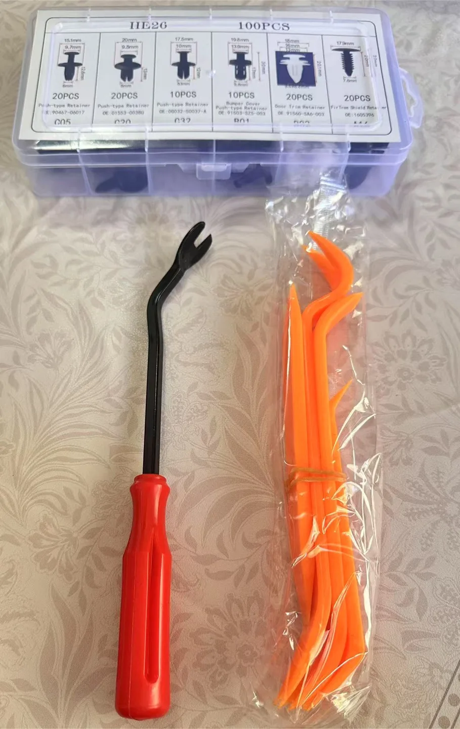 HE26 Auto Fastener Clip Set - 100pcs image indicator(3)