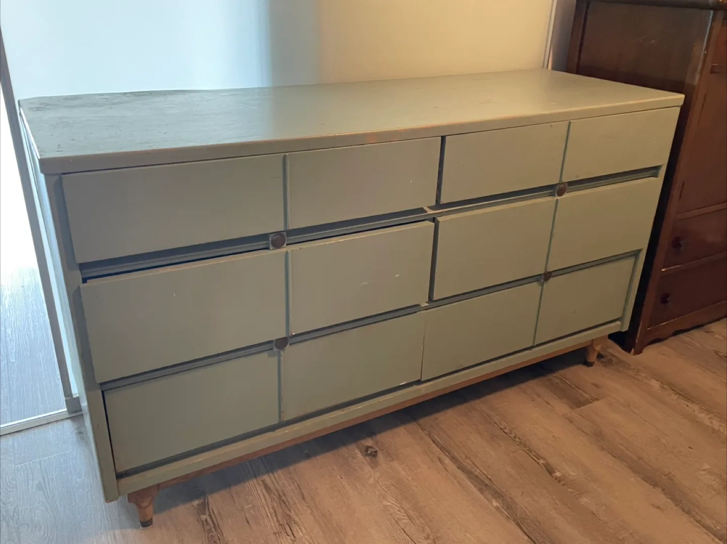Sage Green 9-Drawer Dresser- solid wood thumbnail