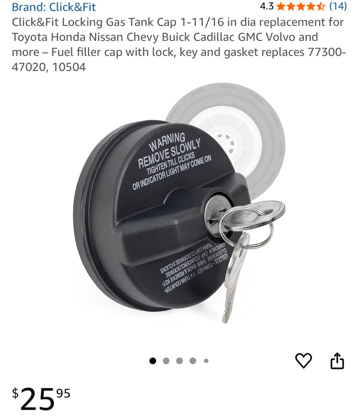 Gas Cap - Brand New in Box image indicator(5)