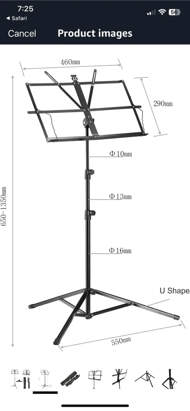Adjustable Music Sheet Stand thumbnail