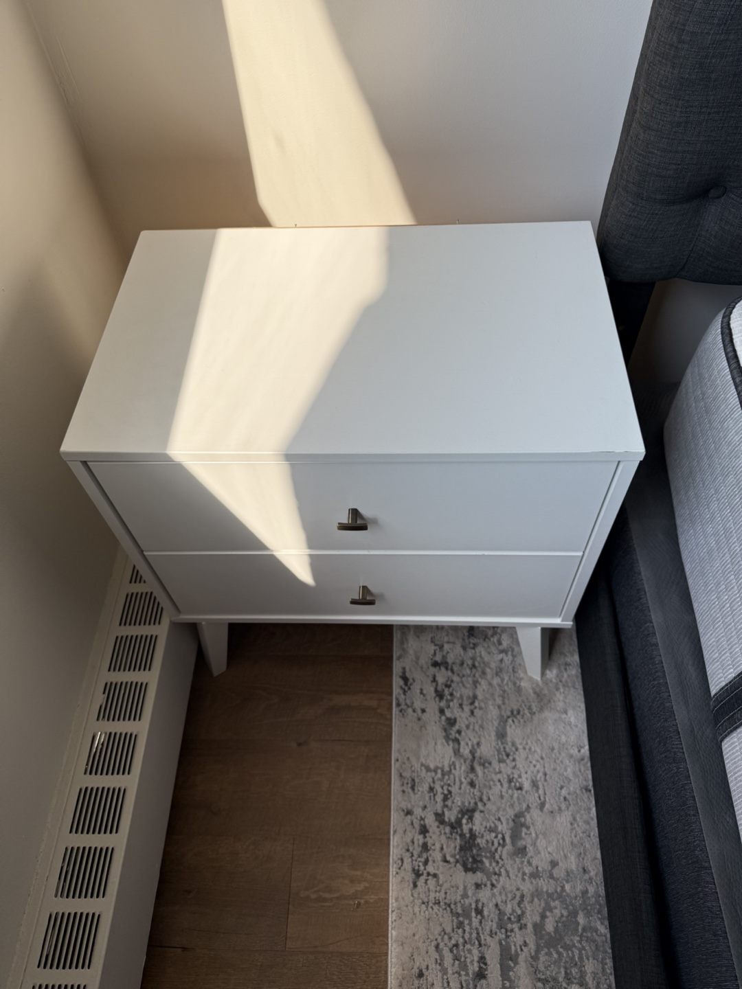White 2-Drawer Nightstands - photo 3