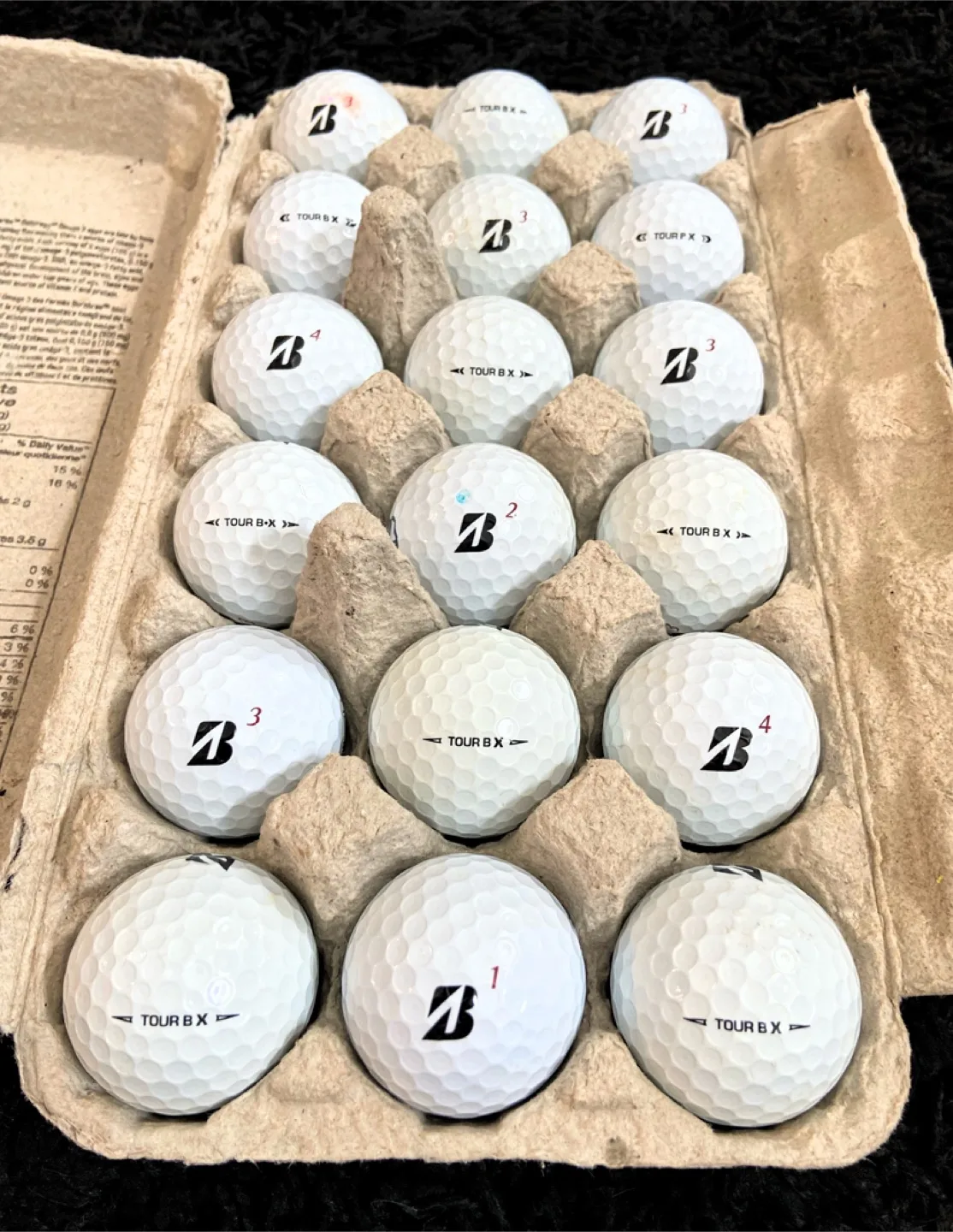 18 Bridgestone Tour BX Golf Balls thumbnail