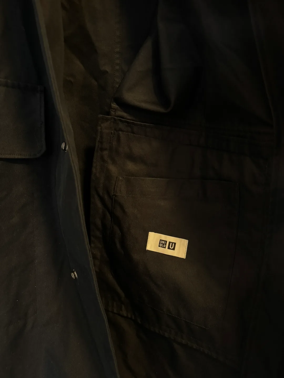 Uniqlo U Black Trench Coat image indicator(5)