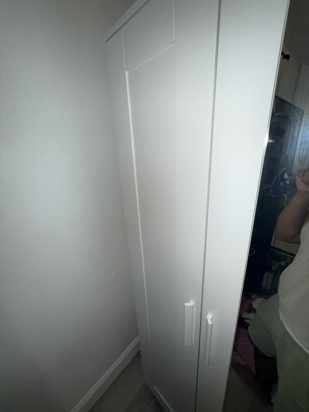 White Wardrobe/closet with mirror - photo 3