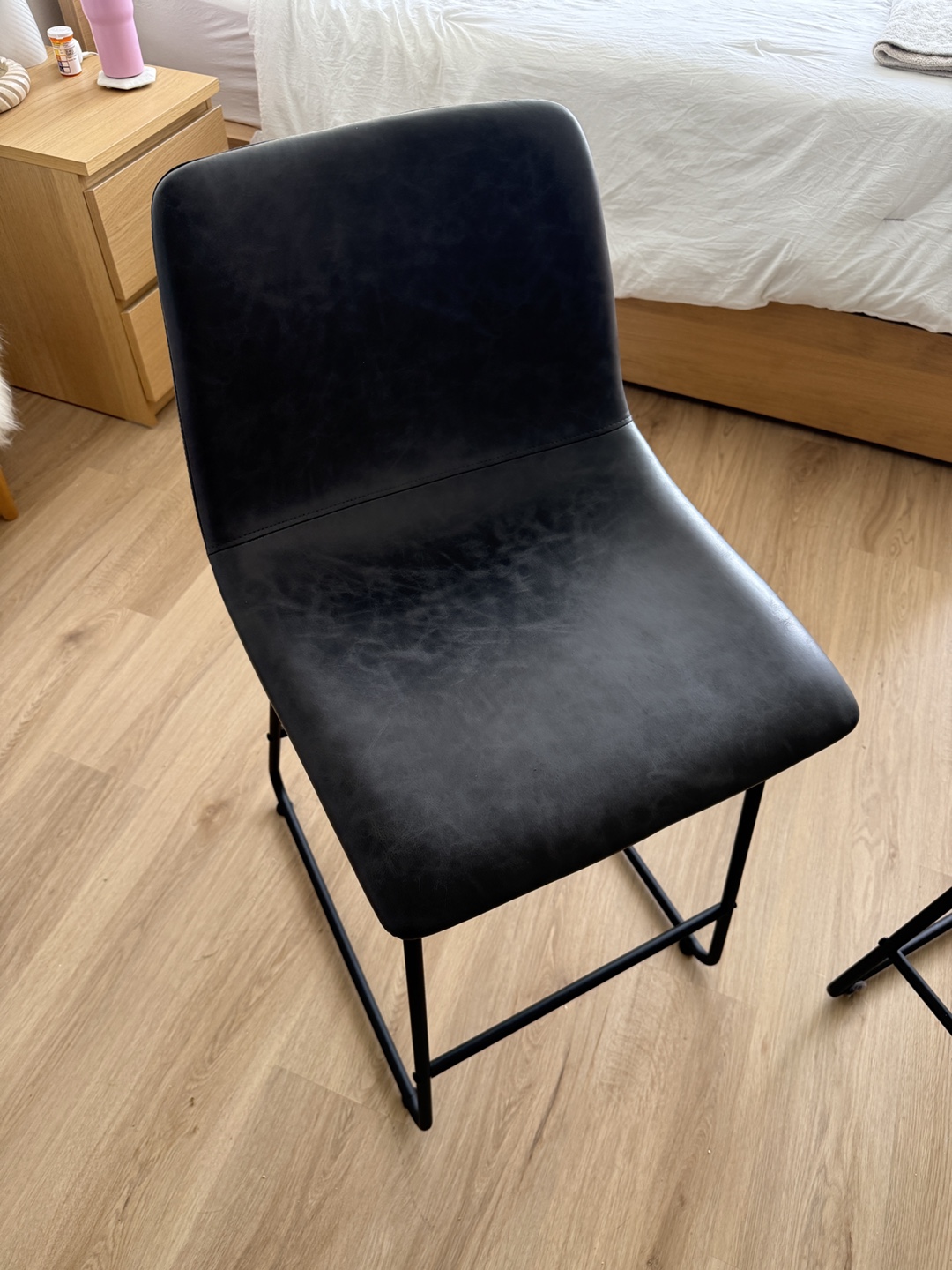 Dark Gray Bar Stools - Set of 2 - photo 2
