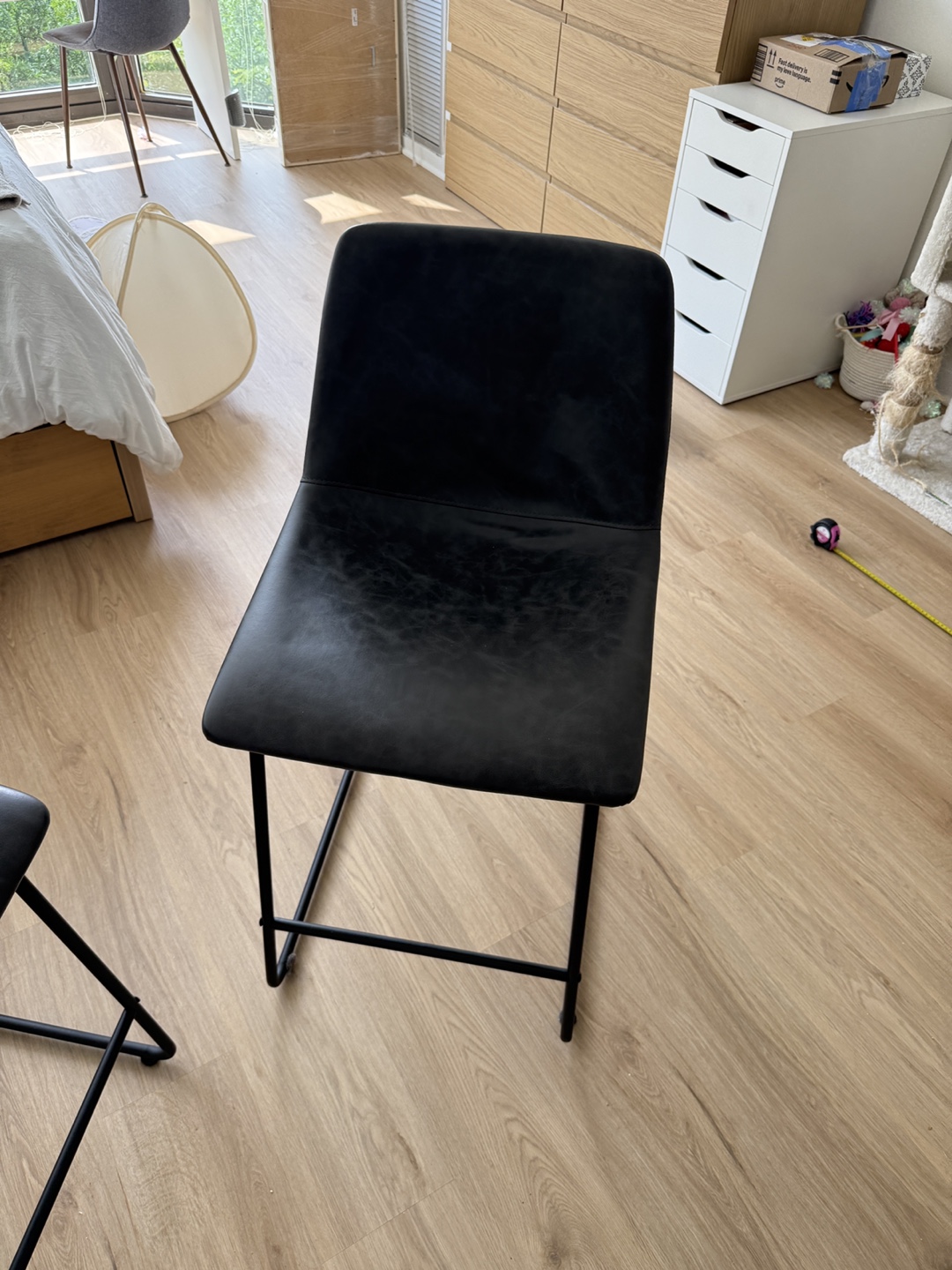 Dark Gray Bar Stools - Set of 2 - photo 3