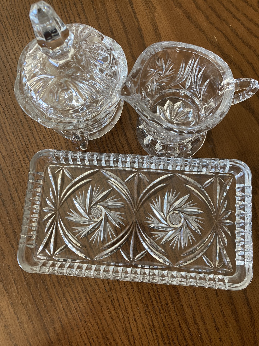 Crystal Cream and Sugar Set with Tray - photo 5
